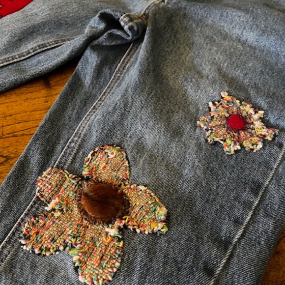 Women's Future Collective - Appliqued Patchwork Jeans - Size 0 - Picture 6 of 16